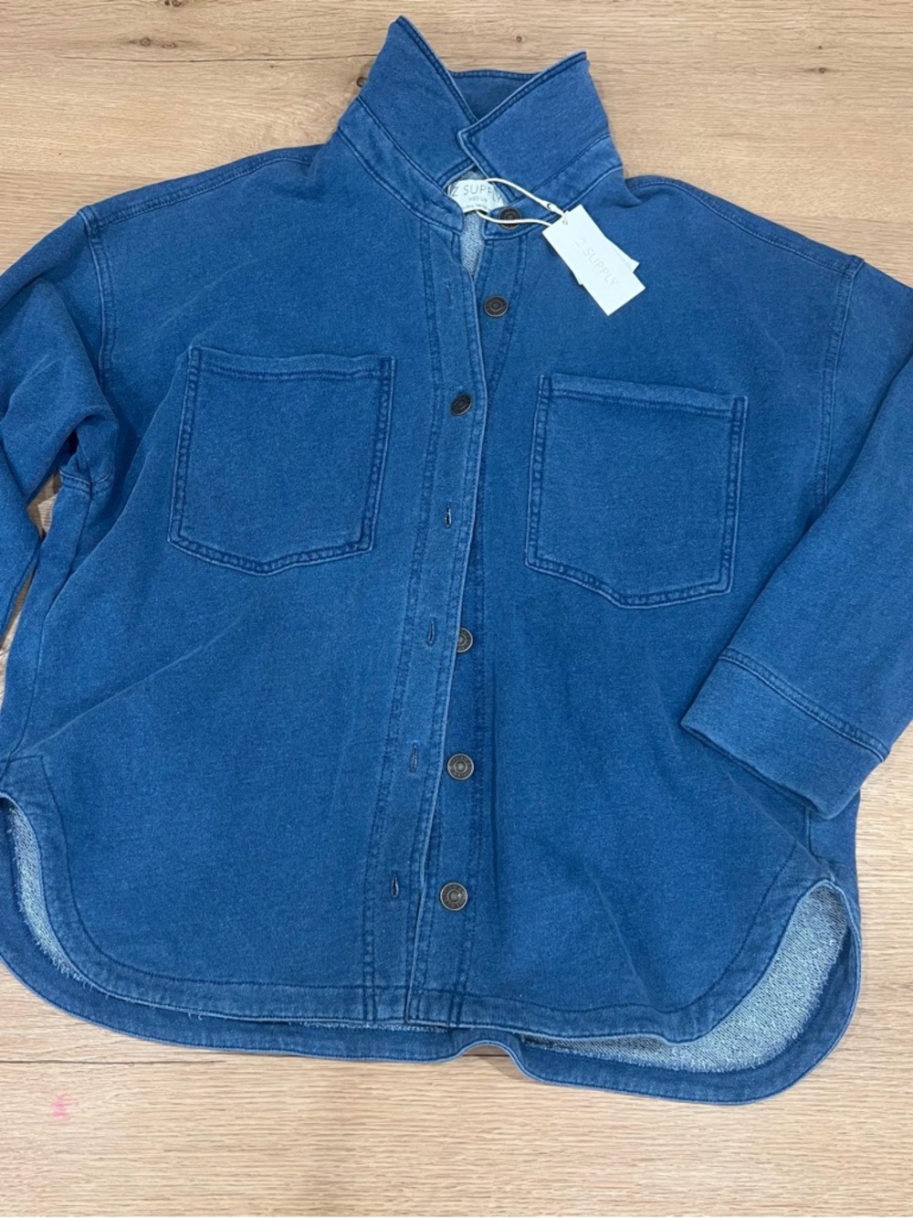 Blue Button-Up super soft shirt/jacket